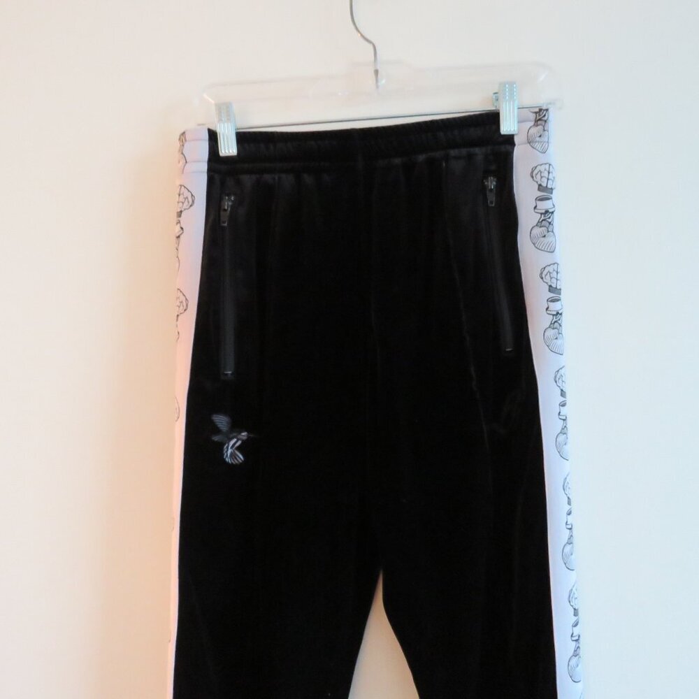 FDMTL X BILLIONAIRES BOY CLUB Black Velour Velvet Track Pants Street Mens Sz S - Picture 3 of 16